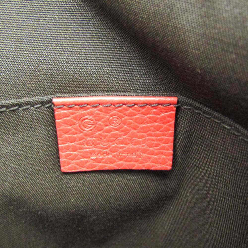 GUCCI Red Leather Shoulder Bag - Picture 13 of 15